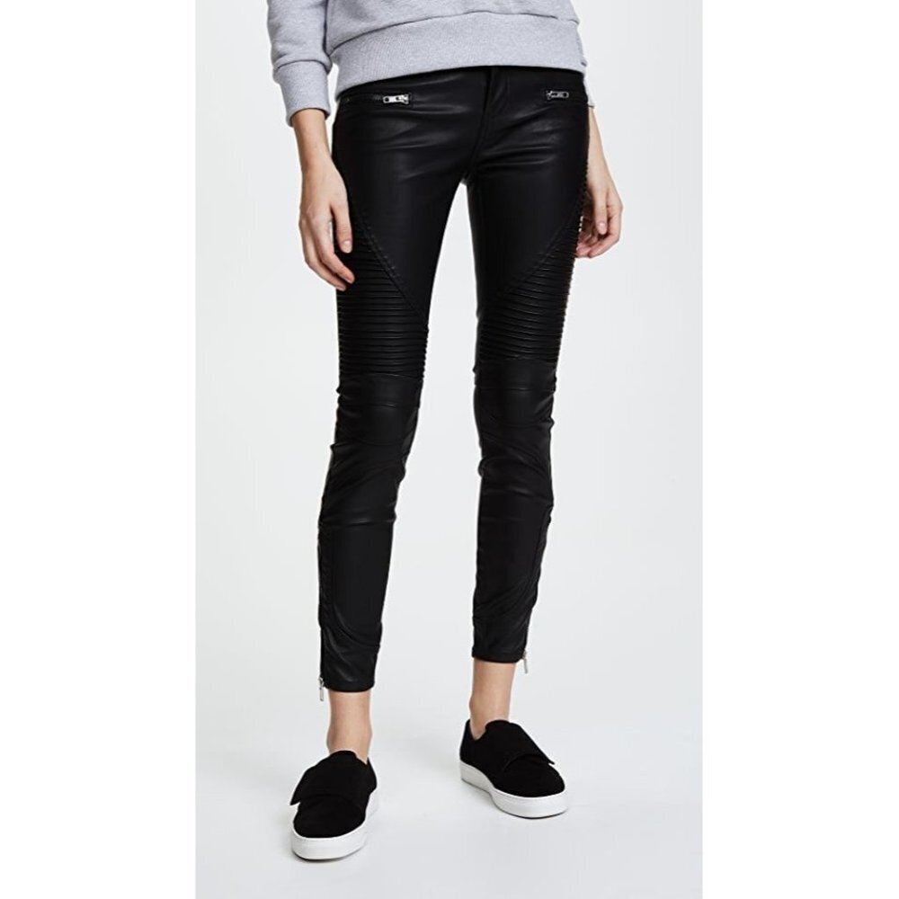 Blanknyc Vegan Leather Black‎ Moto Pants